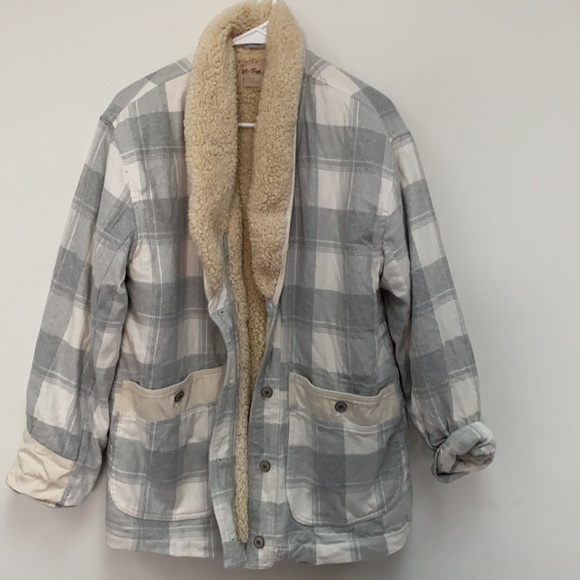 Free People Woodlands Plaid Sherpa Jacket - Picture 4 of 9